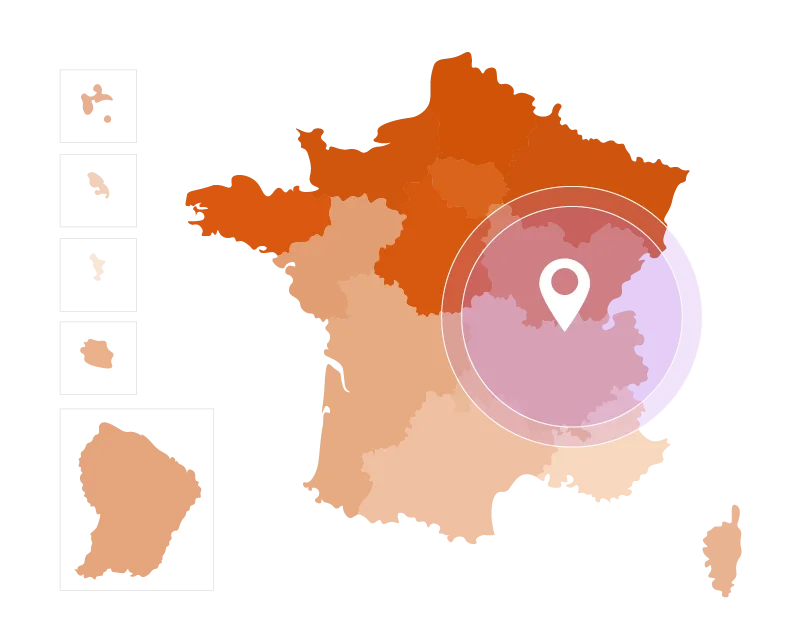 Zone intervention — carte (maquette, à remplacer)